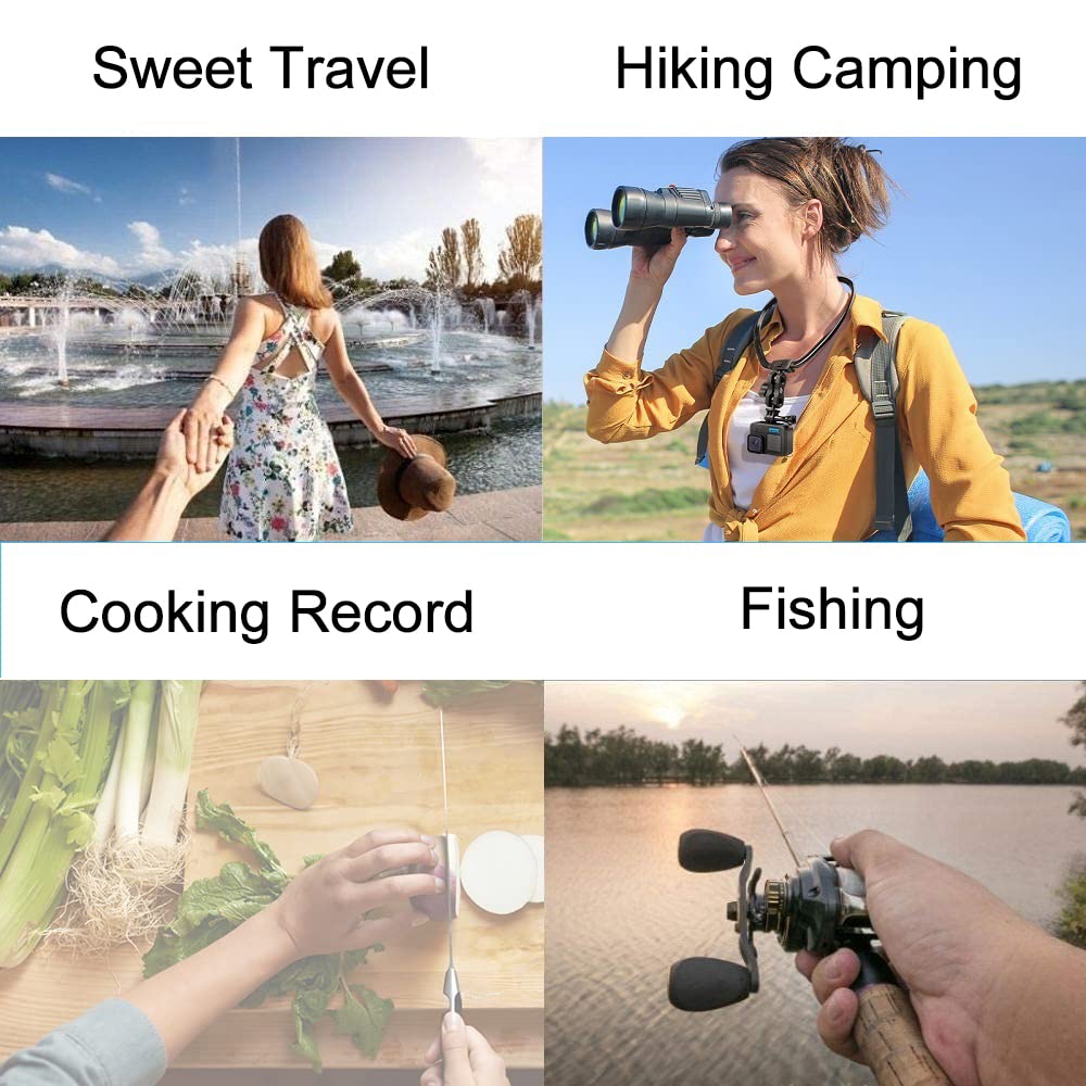 POV Neck Mount Necklace Holder Chest Strap for Smartphone GoPro AKASO DJI Action Camera and Smart Phone Video Record Accessories