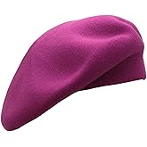 Wheebo French Beret Hat, Reversible Solid Color Beret Cap for Womens Girls Lady Adults