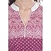 Chichi Women's Casual Printed Cotton Kurti Large Pink