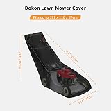 Dokon Lawn Mower Cover Waterproof Windproof 191x110x67cm Black view 2