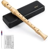 Eastar Baroque Maple Wooden C Soprano Recorder Kid Beginners Kit, ERS-31BM