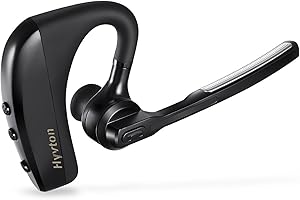 (New Version) Bluetooth Headset,Wireless Business Headphone,in-Ear Earbud with Mic,Compatible with iPhone Android Cell Phones, Hands Free Noise Cancelling Earphone for Driving,Running