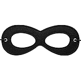 SpareCruise Superhero Black Eye Masks - Felt Halloween Dress Up Masks, Adjustable Black Masks with Elastic Rope - Great Party Cosplay Accessory - for Superhero Bandit Thief Adult Kids (1 Pcs)
