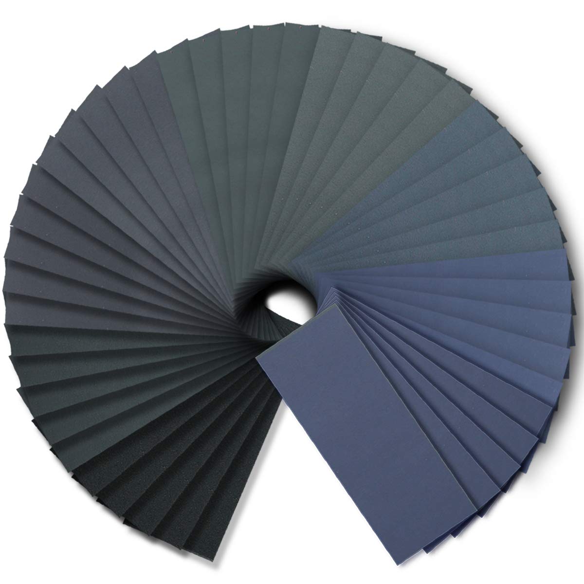 Wet Dry Sandpaper, Assorted 240-3000 Grit for Automotive Wood Sanding, 90 Sheets