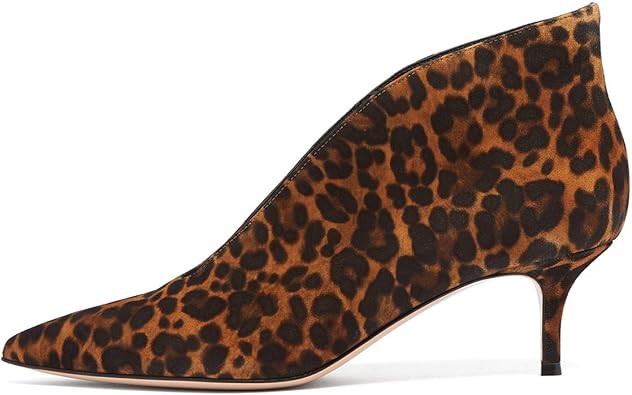 kitten heel v cut shoe boots