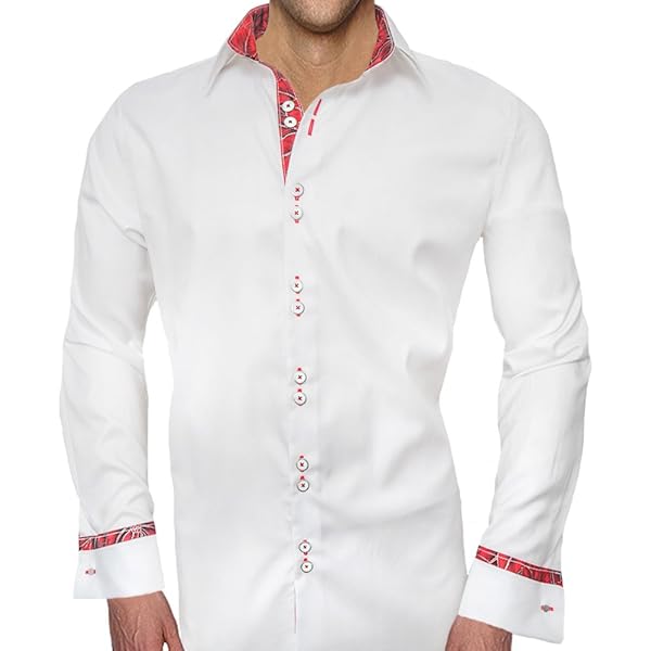 White with Blue Accent Designer Dress Shirt - Made in USA (XS Modern Fit) at Amazon Men's Clothing store White with Blue Accent Designer Dress Shirt - Made in USA (XS Modern Fit) at Amazon Men's Clothing store