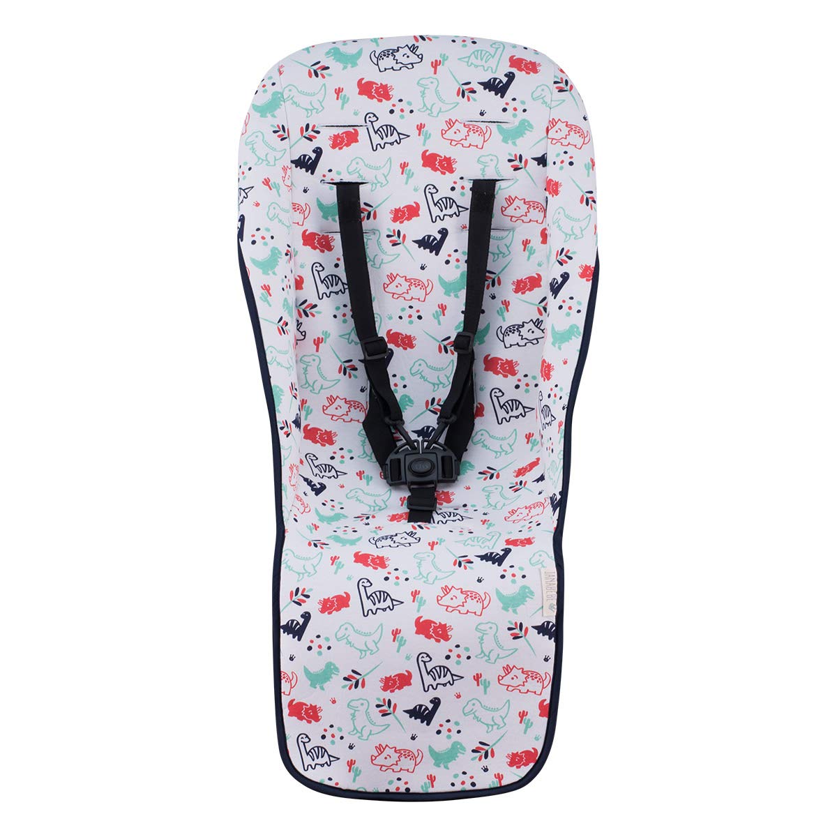 JYOKO KIDS Universal 100% cotton pram liner for stroller compatible with UPPABABY Vista and Cruz (Dino Party)