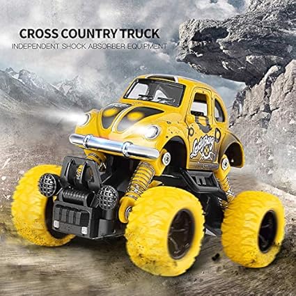 SaleOn Unbreakable Diecast Mini Monster Truck Pull Back Mechanism with Rubber Tyre and Jumper (Assorted Color)-980