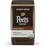 Peet's Coffee, Organic French Roast - Dark Roast Whole Bean Coffee - 18 Ounce Bag, USDA Organic