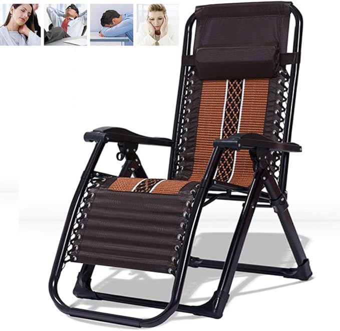 HKIASQ Chaise Longue Reclining Zero Gravity Cushion with