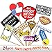 24pc Party Photo Booth Props, Novelty Dress Up Accessories, Decorations for Birthday Parties, Emoji Photo Booth Prop, Hipster Bow Tie, Social Media Like Button, Grillz Teeth, etc.