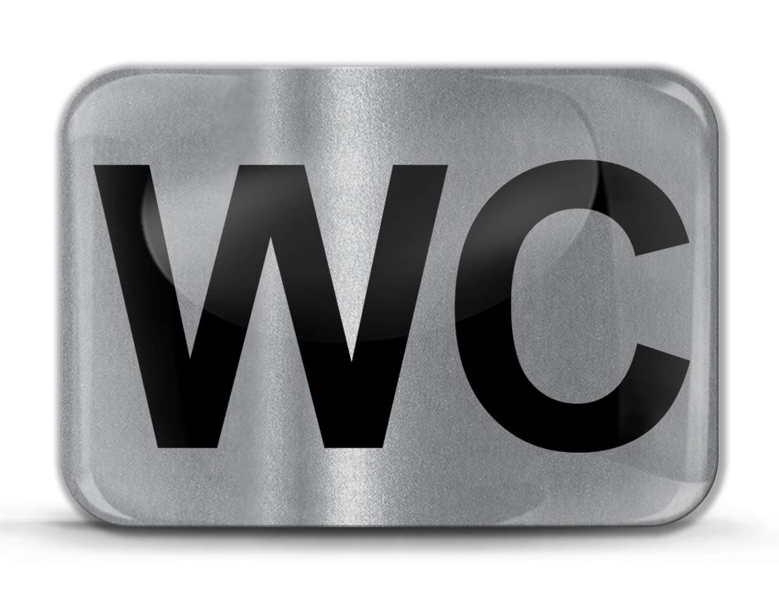 Biomar Labs 1 x 3D Domed Silicone WC Sticker Toilet Restroom Bathroom Men Women Wall Door Home Symbol Sign Decals KS 208
