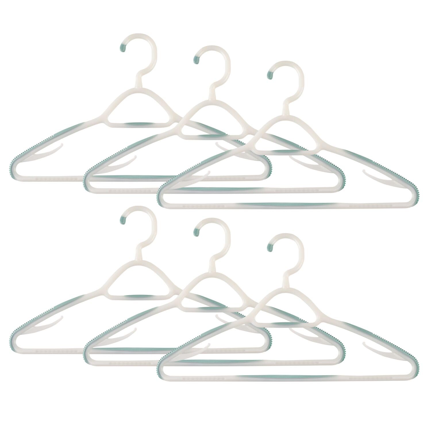 6 Lakeland Soft Grip Non Slip Clothes Hangers – Sturdy With Pads To Keep Clothes In Place Colours may Vary