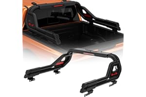 EMEKIN Universal Truck Bed Roll Bars, Adjustable Chase Rack Sport Bar Compatible with Dodge Ram 1500/2500/3500,Ford F-150/F-250/F-350, Toyota Tundra,GMC Sierra,Chevy Silverado,Titan (Full Sizes & Mid Size)