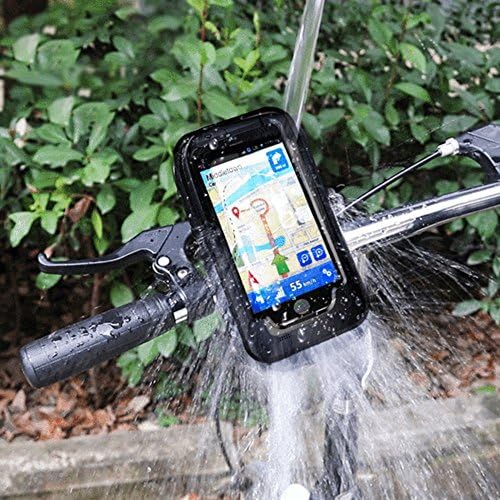 Waterproof Bike Mobile Holder Phone Case Mount Motorcycle Handlebar Bicycle Cell Mobile GPS Cycling Cellphone Universal Handle for Iphone 7 7 Plus (Iphone 7 Plus)