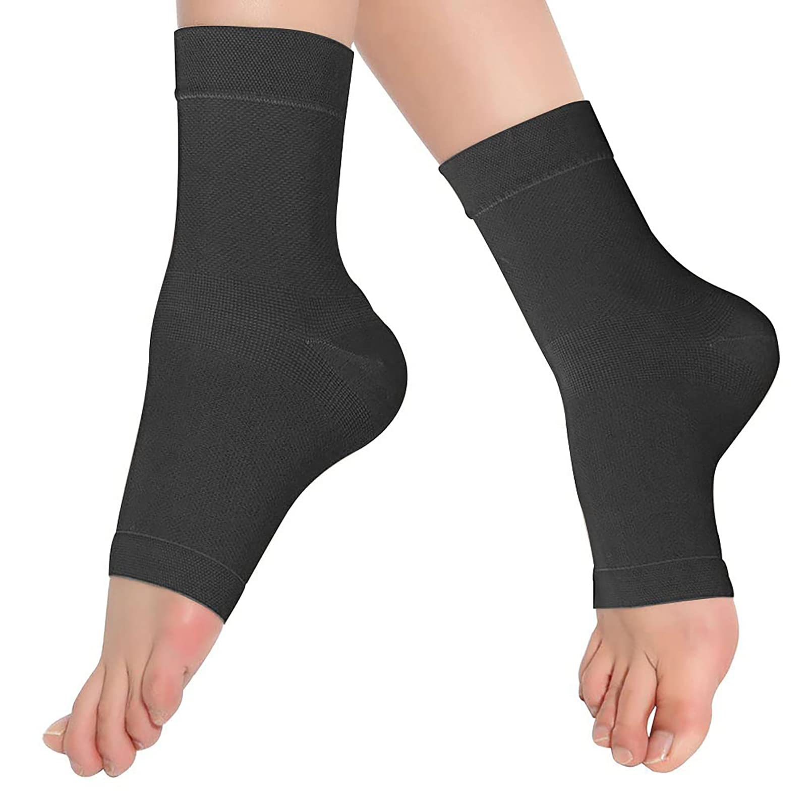 eYotto 1pair Compression Ankle Support Sleeve, Breathable Ankle Wrap for Stabilize Ligament, Relieve pain Arch Sport Stabilize Ligaments - For Swelling and Sprained, Arthritis, Recovery, Injury