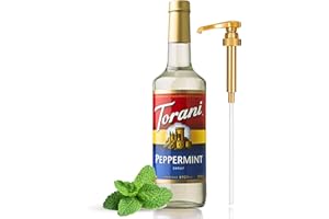 ALPHAPANTRY Premium Peppermint 750 ml Coffee Syrup Flavoring With Alpha Pantry Gold Pump Coffee Syrup Dispenser