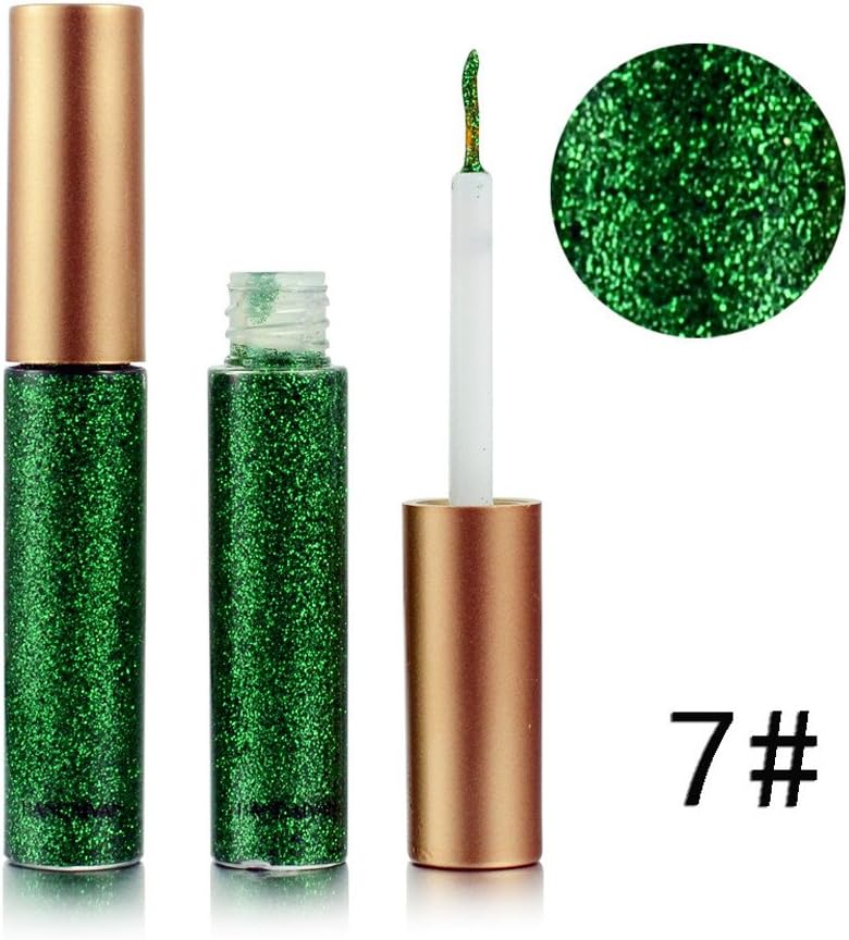 Fshinging Liquid Eyeliner Metallic Shiny Smoky Eyes Eyeshadow Waterproof Glitter Eye Brighting Carving Contour Sequin Trim