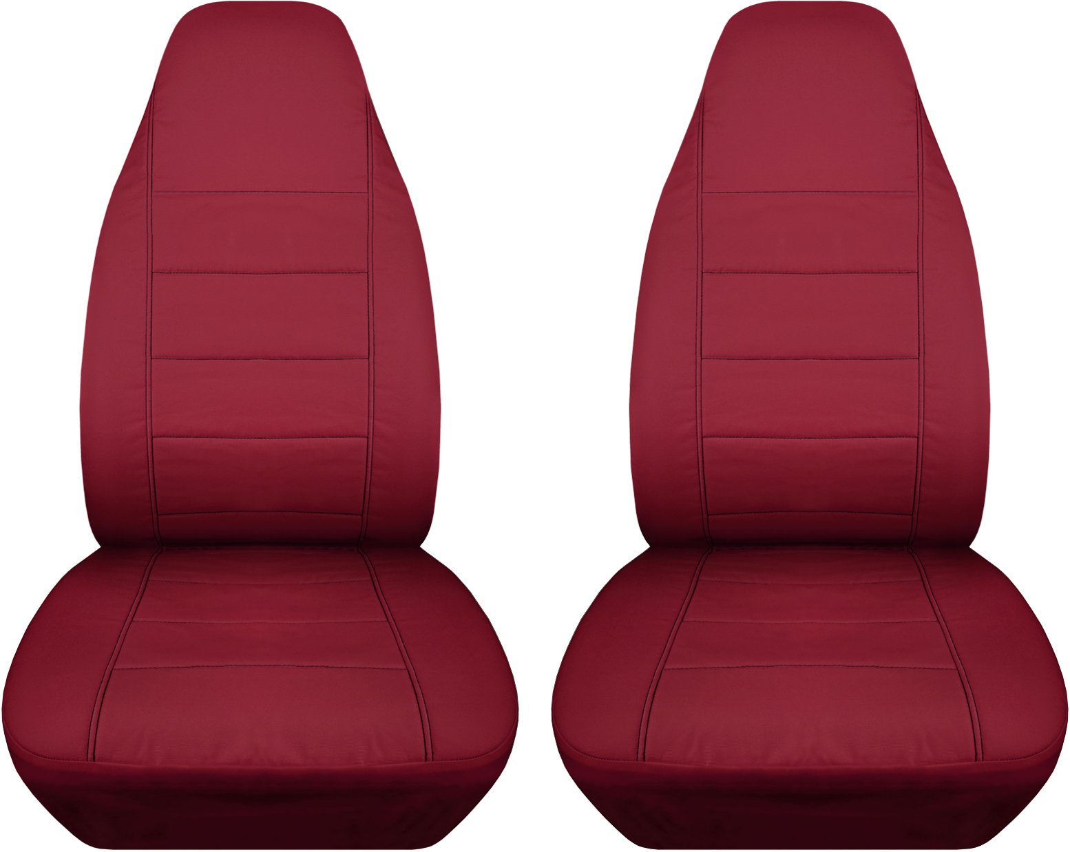 Totally Covers Solid Car Seat Covers: Burgundy Universal Fit Front  Buckets Option for Airbag, Seat Belt, Armrest Seat Release/Lever