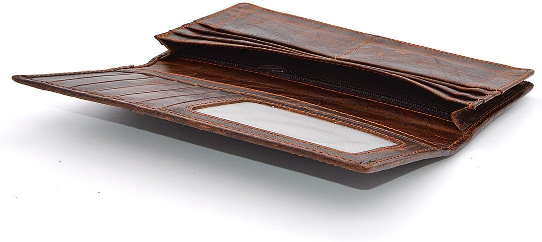 Medifier Mens Brown Wallet with Credit Card Holder Dragon Pattern Long Style - Image 5