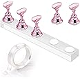 Makartt Nail Stand: Press On Nails Stand Display Practice Art Magnetic Fake Nail Holder for Painting Nails Stand for False Nail Designs with Double-sided Tape for Home DIY Beginner Salon Supplies