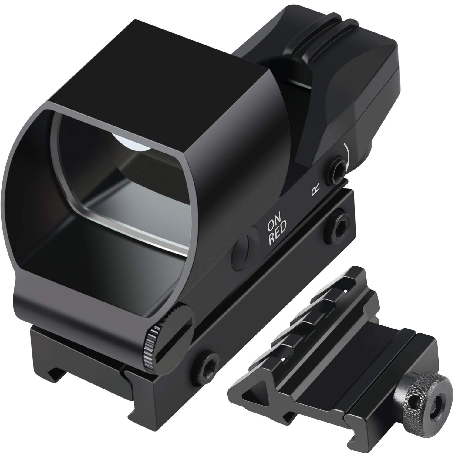 Feyachi Red Dot Sight 4 Reticles Riflescope with 20mm/22mm Weaver/Picatinny Rail Mount and and 45 Degree Rail Mount