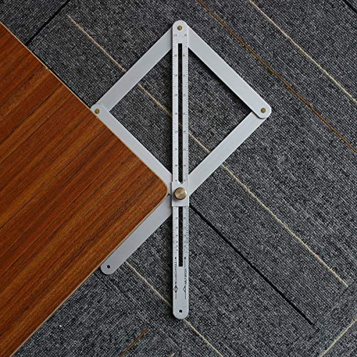 image for Bevel & Corner Protractor, CHARMINER Miter Angle Measuring Ruler, Alum