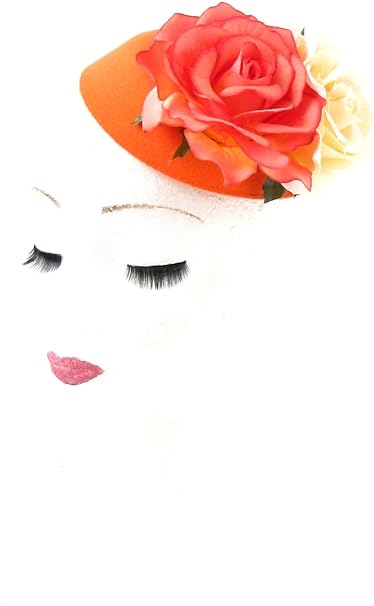 coral pillbox hat