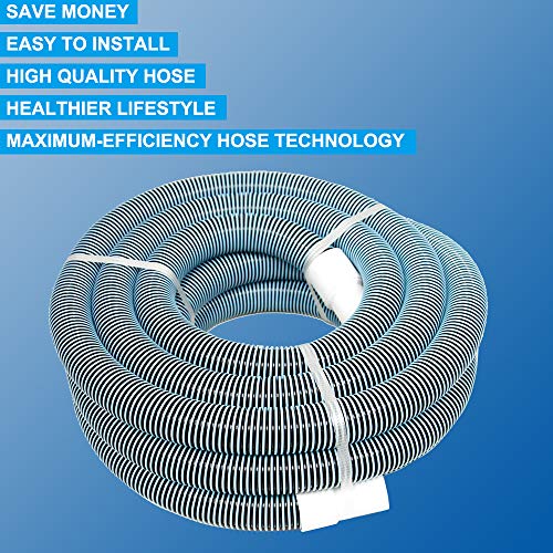 POOLWHALE 1.5”x 36ft 2color Heavy Duty Spiral Wound Swimming Pool and