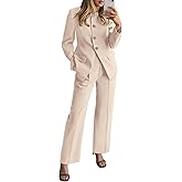 BTFBM Two Piece Set for Women Spring Fashion 2026 Business Casual Long Sleeve Blazer Jackets Wide Leg Pant Suits Pockets