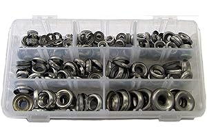 BE-TOOL Stainless Steel Cup Washers 120Pcs Finishing Washers Screw Cup Washers for Countersunk Head Wood Screws/Self Tappers (6# 8# 10# 12#)