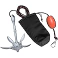 ISURE MARINE Kayak Anchor Accessories Kits 1.5kg/3.5 lbs Portable Buoy Kit Canoe Raft Boat Sailboat Fishing with Rope Complete