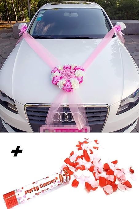 1 Kit De Décoration Mariage Luxe Coeur Rose Parme 8 Pièces