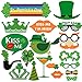 St Patrick's Photo Booth Props Creative Funny Disguise Props for Parties or Group Photos - 52 Pieces