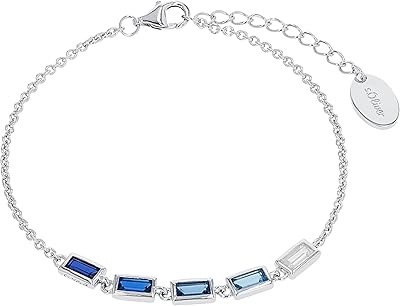 s.Oliver Armband 925 Sterling Silber/Edelstahl für Damen, Armschmuck, Motiv, Kommt in Schmuck Geschenk Box