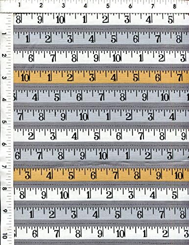 Robert Kaufman "Sewing Studio" Measuring Tape Vintage Fabric