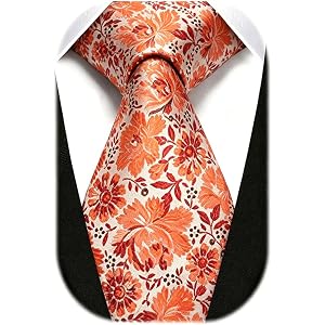 Floral Ties For Men, Mens Flower Necktie For Wedding Leisure Party Business | Classic