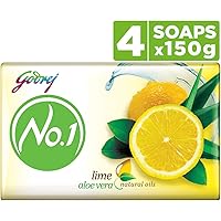 Godrej No.1 Bathing Soap - Lime & Aloe Vera, 150g (Pack of 4)