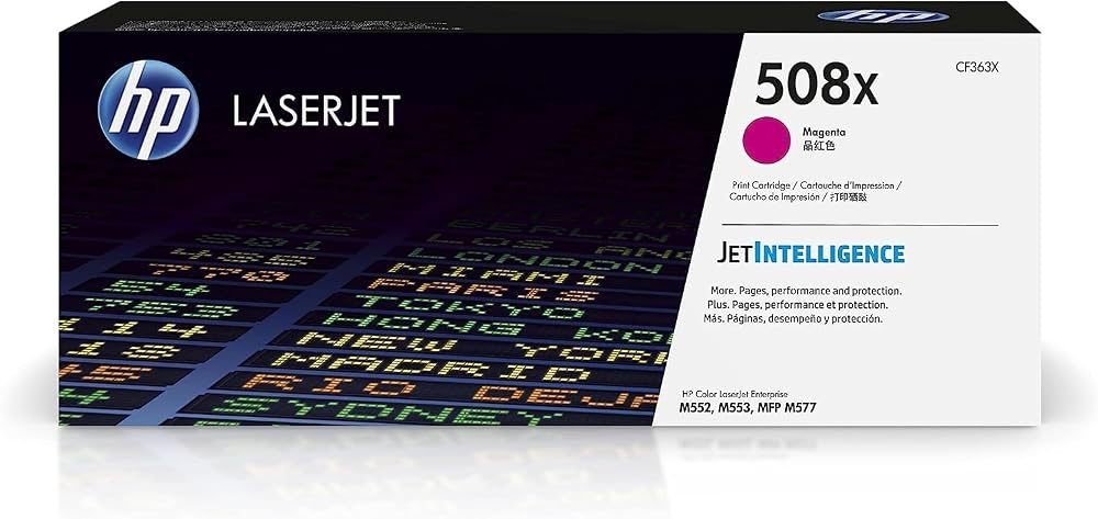 HP CF363X 508X Magenta High Yield Original LaserJet Toner Cartridge 1 Pack