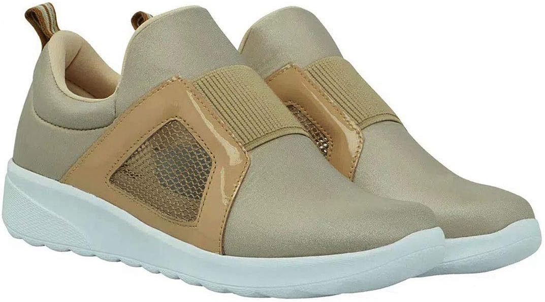 tenis usaflex feminino dourado