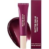 Nature Republic Honey Melting Lip Butter Balm (BLACK CHERRY) | Tinted Lip Balm &amp; Hydrating Lip Serum with Peptides, Sheer Glossy Color for Soft, Moisturized Lips