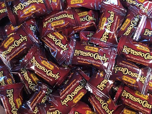 BALI’S BEST ESPRESSO CANDY, 1 POUND JAR, INDIVIDUALLY WRAPPED HARD CANDY WITH ESPRESSO FILLED CENTER, MADE WITH REAL SUMATRAN COFFEE, HALAL