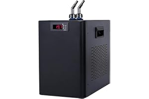 SUNNIBETY 79gal Aquarium Chiller, 1/10 HP Water Chiller for Cold Plunge, Silent Design Refrigeration Compressor, Fish Tank Chiller Used for Hydroponics, Coral Reef, Fresh & Salt Tank