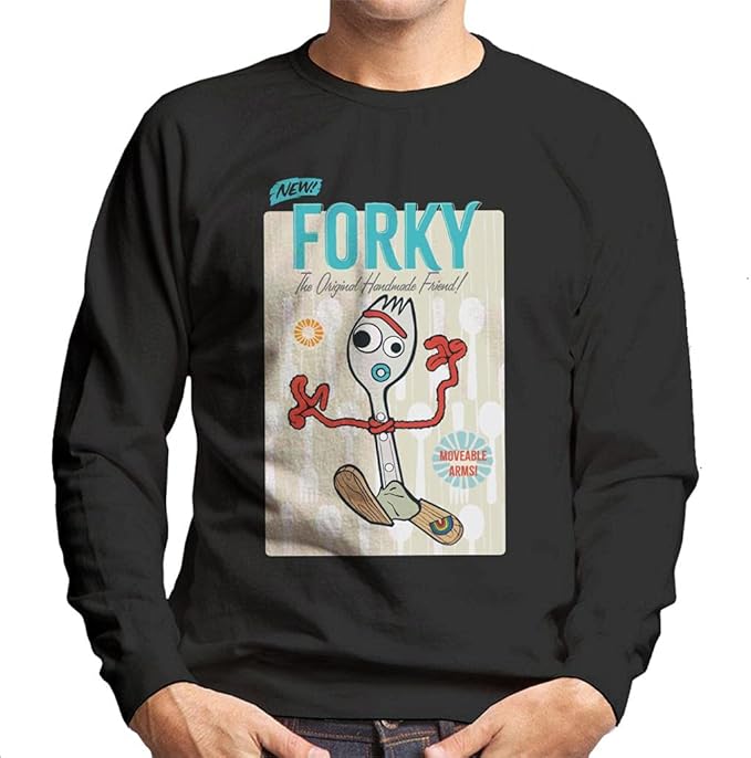 Pixar Toy Story 4 Forky Moveable Arms Men's Sweatshirt : Amazon.co.uk: Clothing