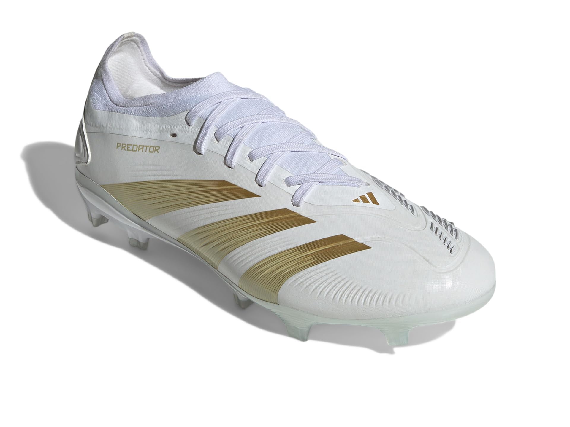 adidas Pro Firm Ground, White/Gold Metallic/Sandy