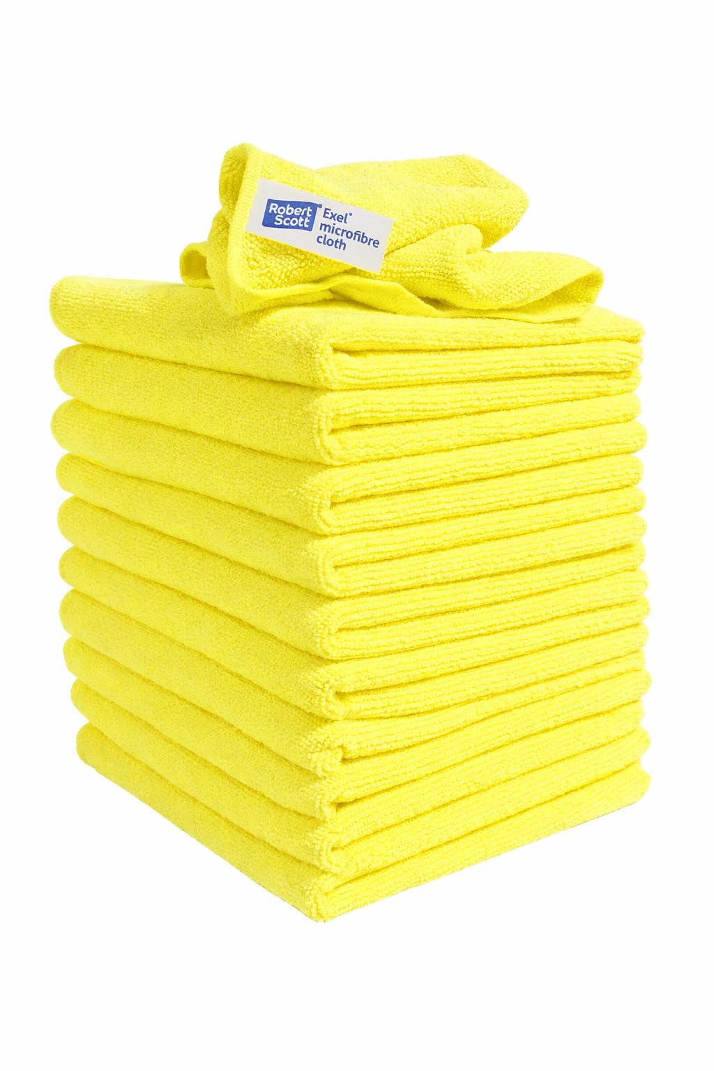 20 Pack of Yellow Microfibre Genuine Exel Brand Magic Cleaning Cloths. Chemical Free Cleaning. Anti Bacterial Microfiber Cloths for Amazing Smear Free Wiping.