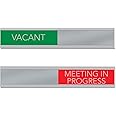 Vacant/Meeting In Progress Slider Sign, 6" x 1" (Red/Green)