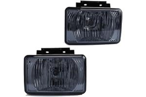 CNNELL Fog Lights Assembly Compatible with 2004-2012 Chevy Colorado, Compatible with 2004-2012 GMC Canyon, Compatible with 2006 Isuzu i-280/i-350, Compatible with 2007 2008 Isuzu i-290(Smoky lens)