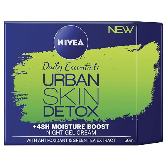 nivea urban skin detox night gel moisturizer