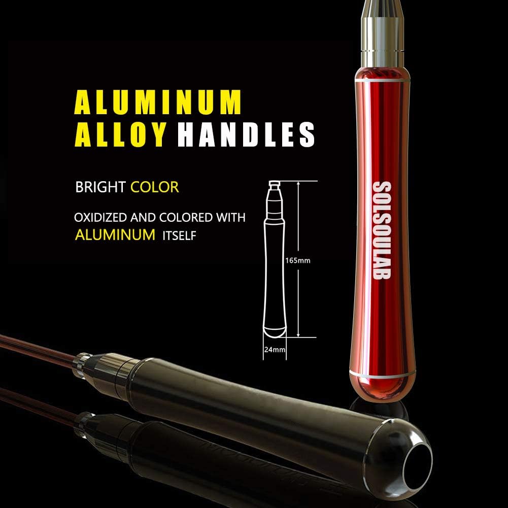 SOLSOULAB Jump Rope for Workout, Premium Quality with Self-Locking Adjustable Design, Skipping Rope for Fitness, Boxing Jumping Rope for Women and Men : Sports & Outdoors